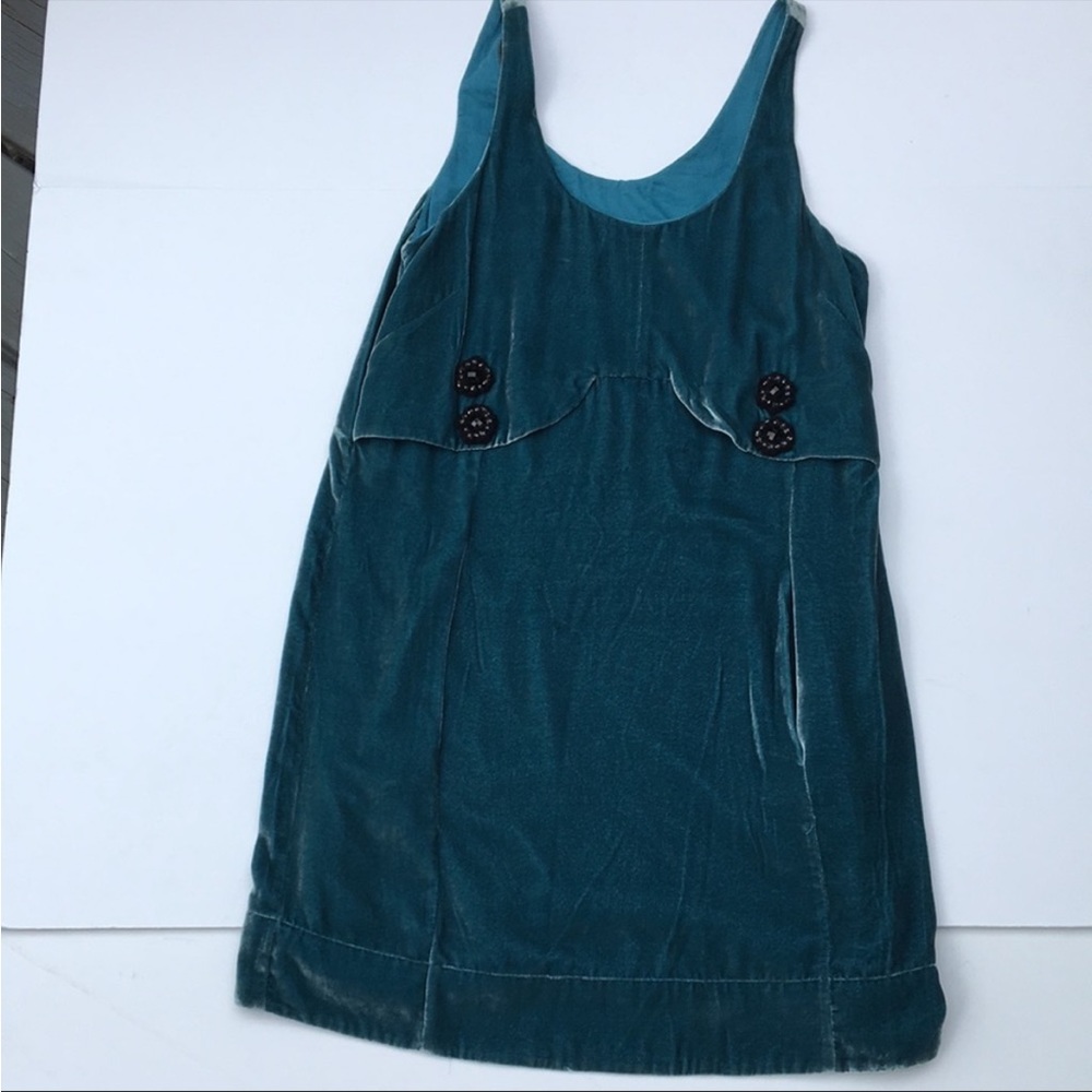See by Chloe Velvet Dark Green dress with pocket